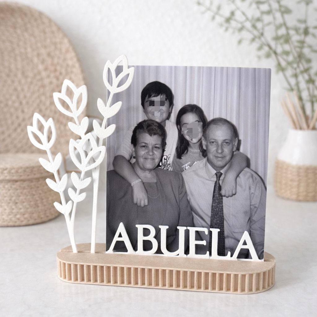 Base con flores 3D ABUELA