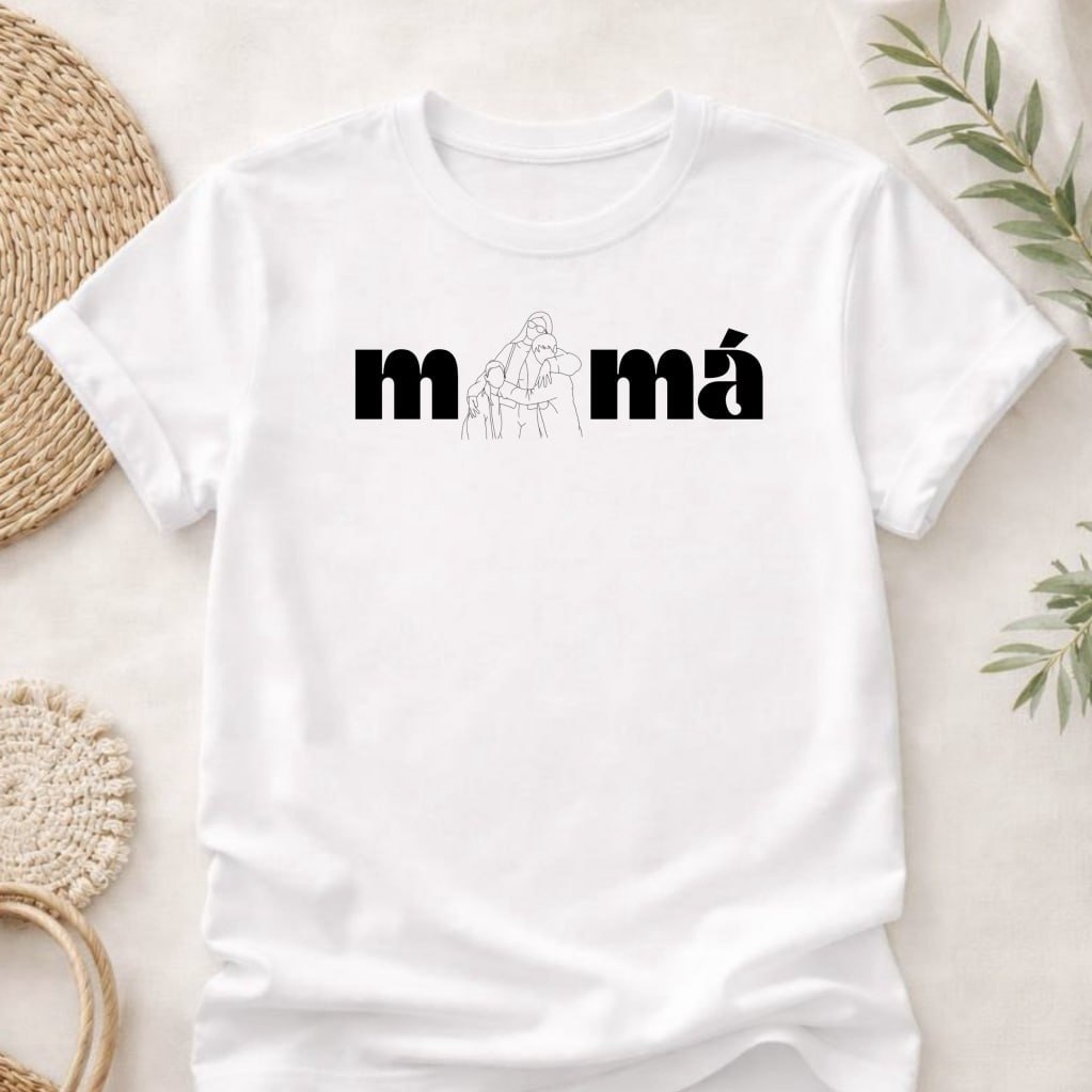 Camiseta mamá + silueta