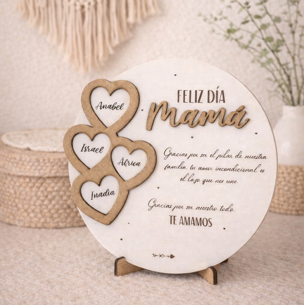 Cuadro mamá corazones