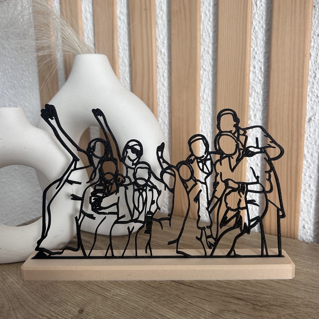 Silueta + 8 personas