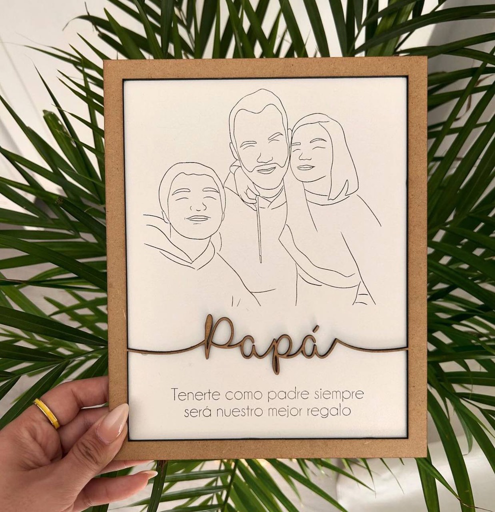 Cuadro papá + silueta