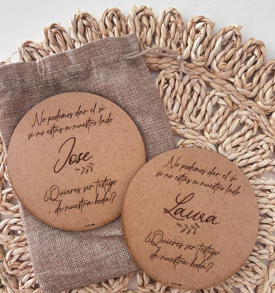 Placa madera testigos