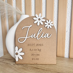 Placa Natalicio floral