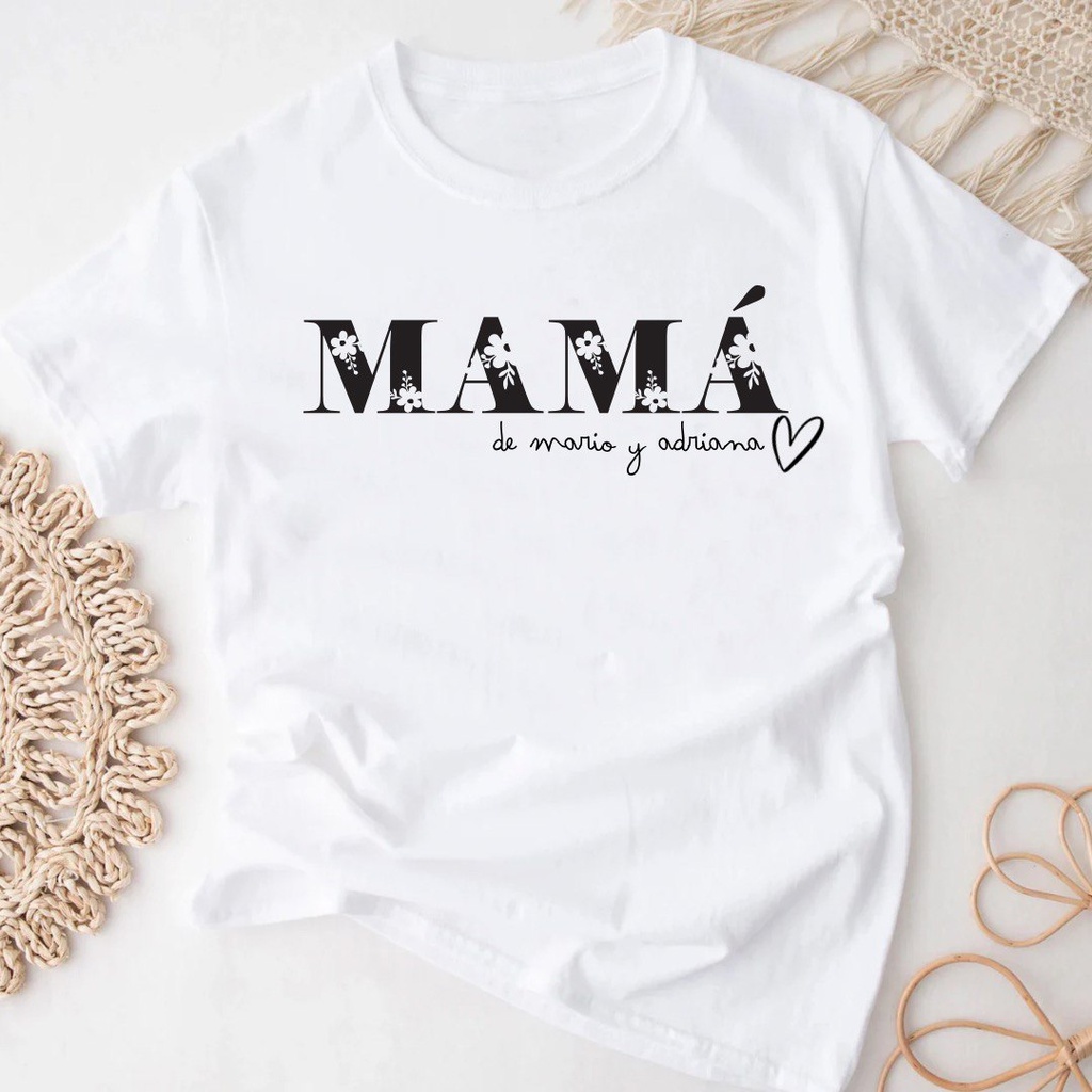 Camiseta mamá floral