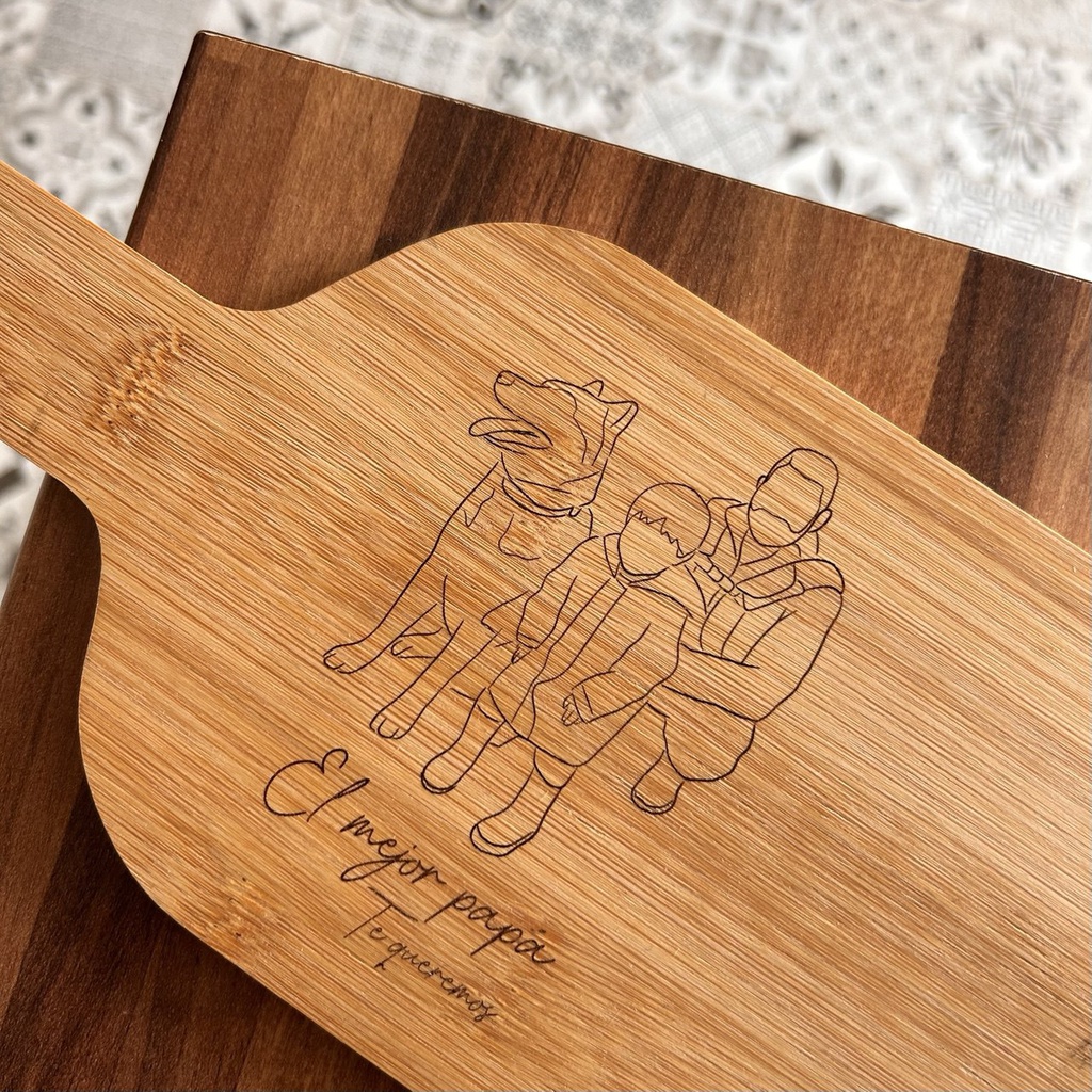 Tabla de cortar grabada